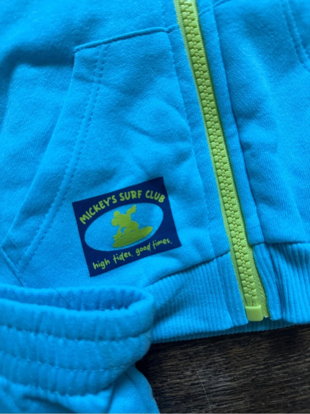 Disney Mickey Mouse Baby Boys Surf Zip up Hoodie & Shorts Set